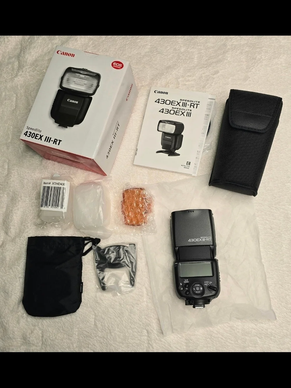 Canon Speedlite 430EX III-RT On Camera Flash w/Bounce Hard Dome Diffuser Bundle